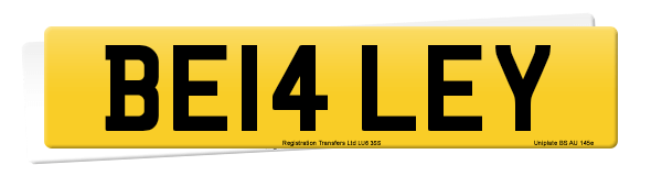 Registration number BE14 LEY